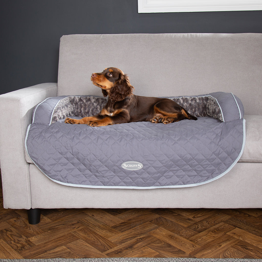 Wilton Sofa Dog Bed (in Blue, Grey, Black, Brown) by Scruffs