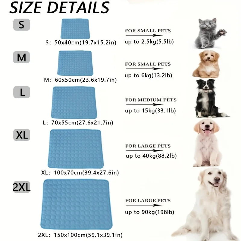 Dog Cooling Mat | Summer Cooling Pad for Dogs & Cats (Extra Large Sizes Available)