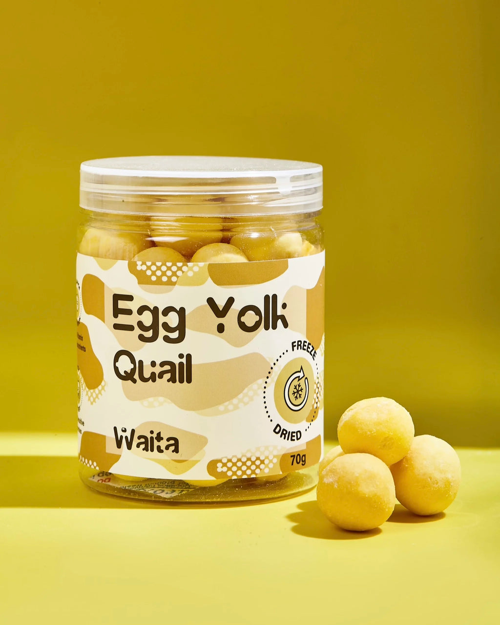 Freeze Dried Quail Egg Yolk Dog & Cat Treats | High Protein Natural Pet Snack (70g)