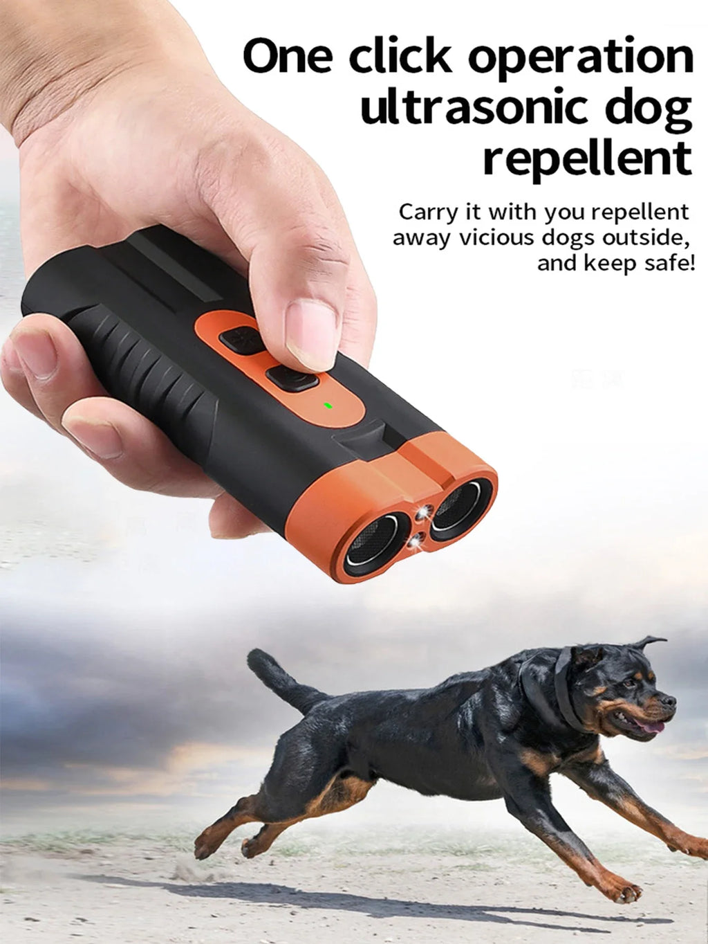 3-in-1 Ultrasonic Dog Repeller & Anti-Barking Trainer – Portable Handheld Pet Behaviour Control Device