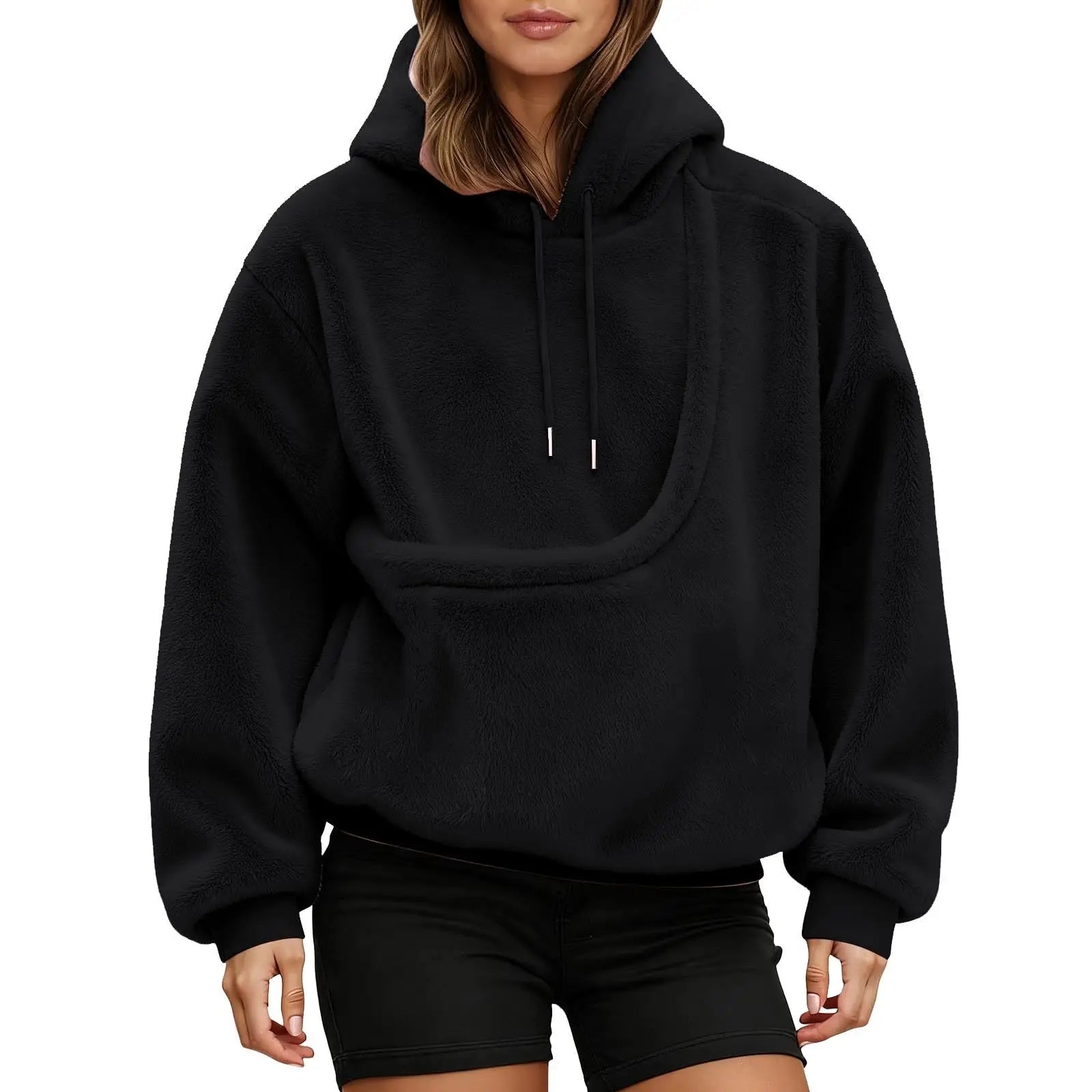 Pet Carrier Hoodie | Unisex Dog & Cat Hoodie with Front Pocket Sweatshirt