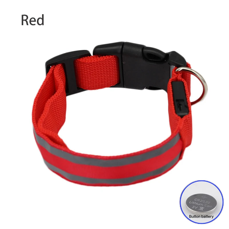 LED Dog Collar | Rechargeable Glow in the Dark Pet Safety Light Collar