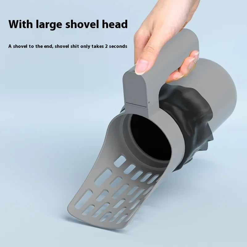 Self Cleaning Cat Litter Scoop with Refill Bags – Easy Clean Pet Waste Picker Tool for Litter Boxes