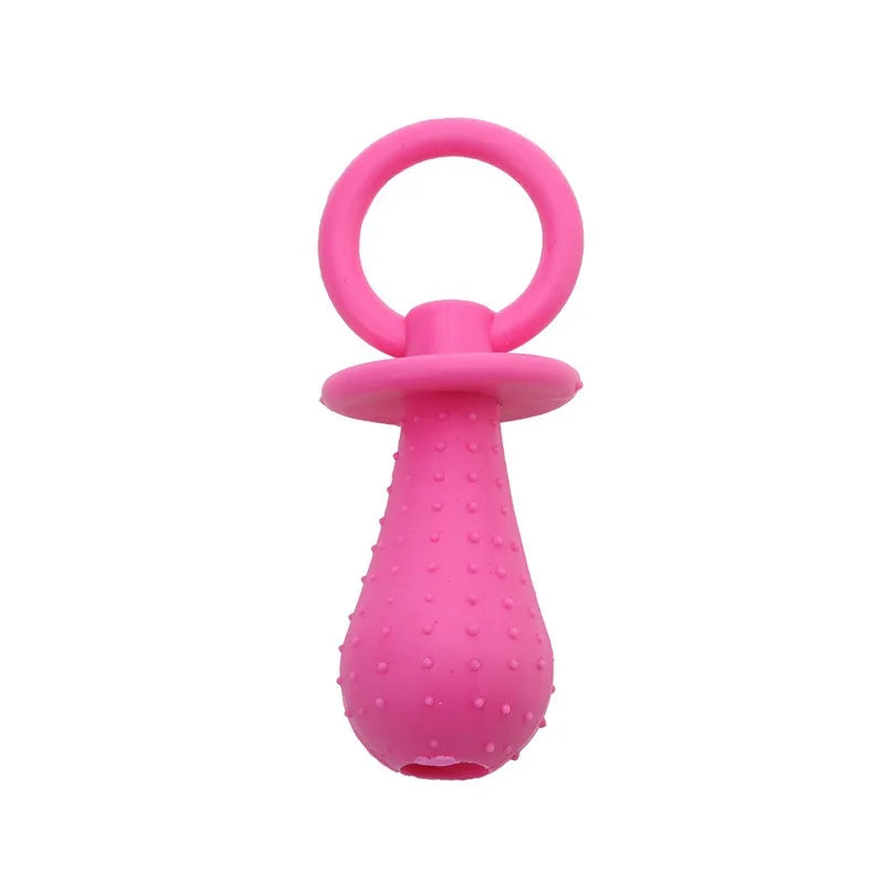 Dog Chew Pacifier Toy | Interactive Rubber Dental Cleaning Toy for Puppies & Dogs