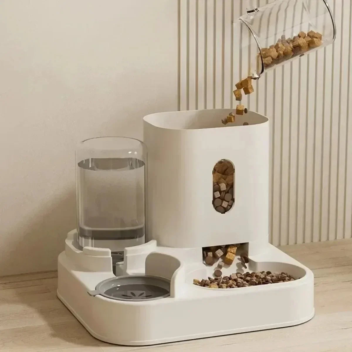Automatic Pet Feeder & Water Fountain | Large Capacity Dog & Cat Food Dispenser