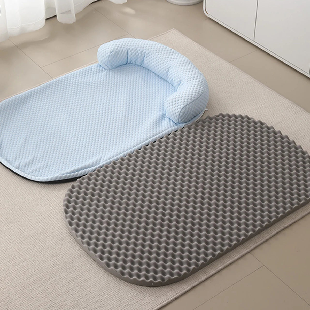 Cooling Dog Bed | Breathable Ice Silk Pet Bed with Anti-Slip Base (Summer Comfort)
