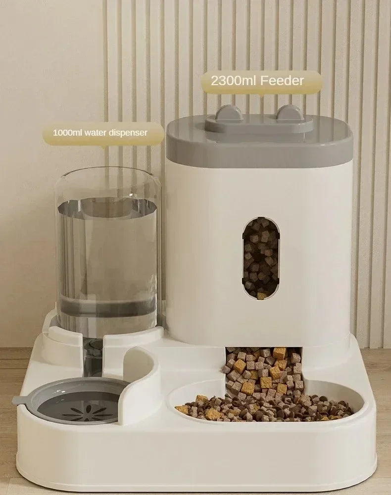 Automatic Pet Feeder & Water Fountain | Large Capacity Dog & Cat Food Dispenser