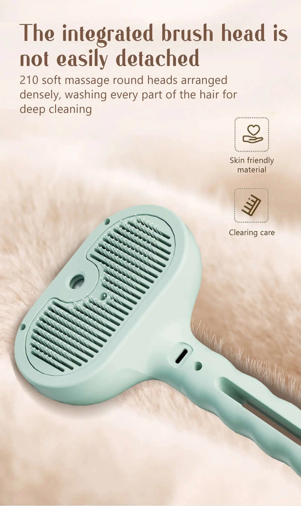 Steam Pet Grooming Brush | 2-in-1 Hair Removal & Massage Comb for Dogs & Cats