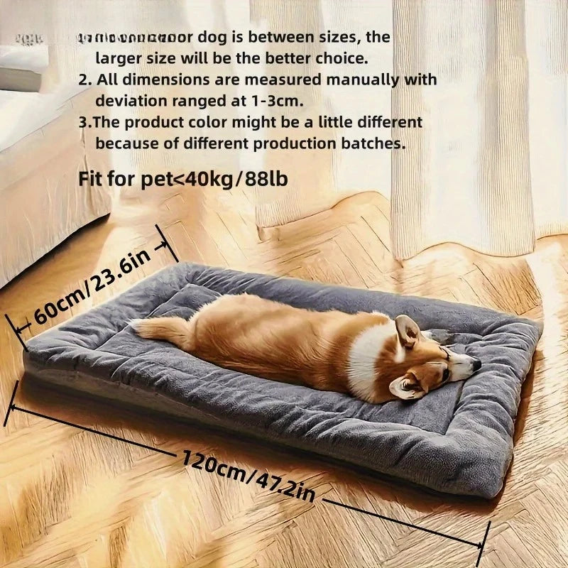 Large Plush Dog Bed | Soft & Thick Pet Sofa Bed for Small, Medium & Large Dogs