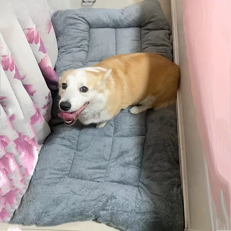 Large Plush Dog Bed | Soft & Thick Pet Sofa Bed for Small, Medium & Large Dogs