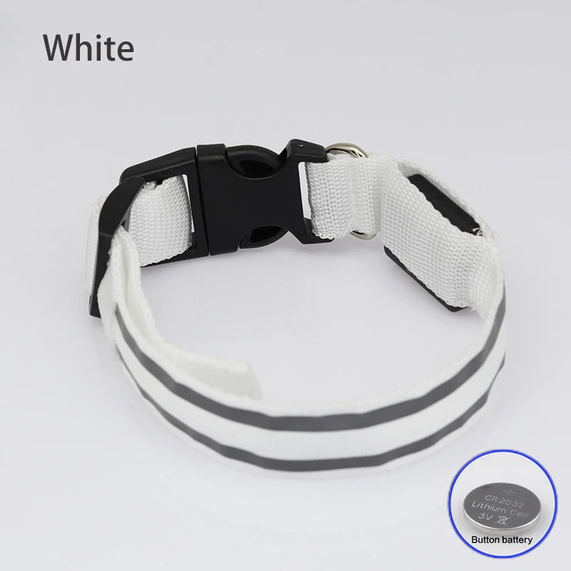 LED Dog Collar | Rechargeable Glow in the Dark Pet Safety Light Collar