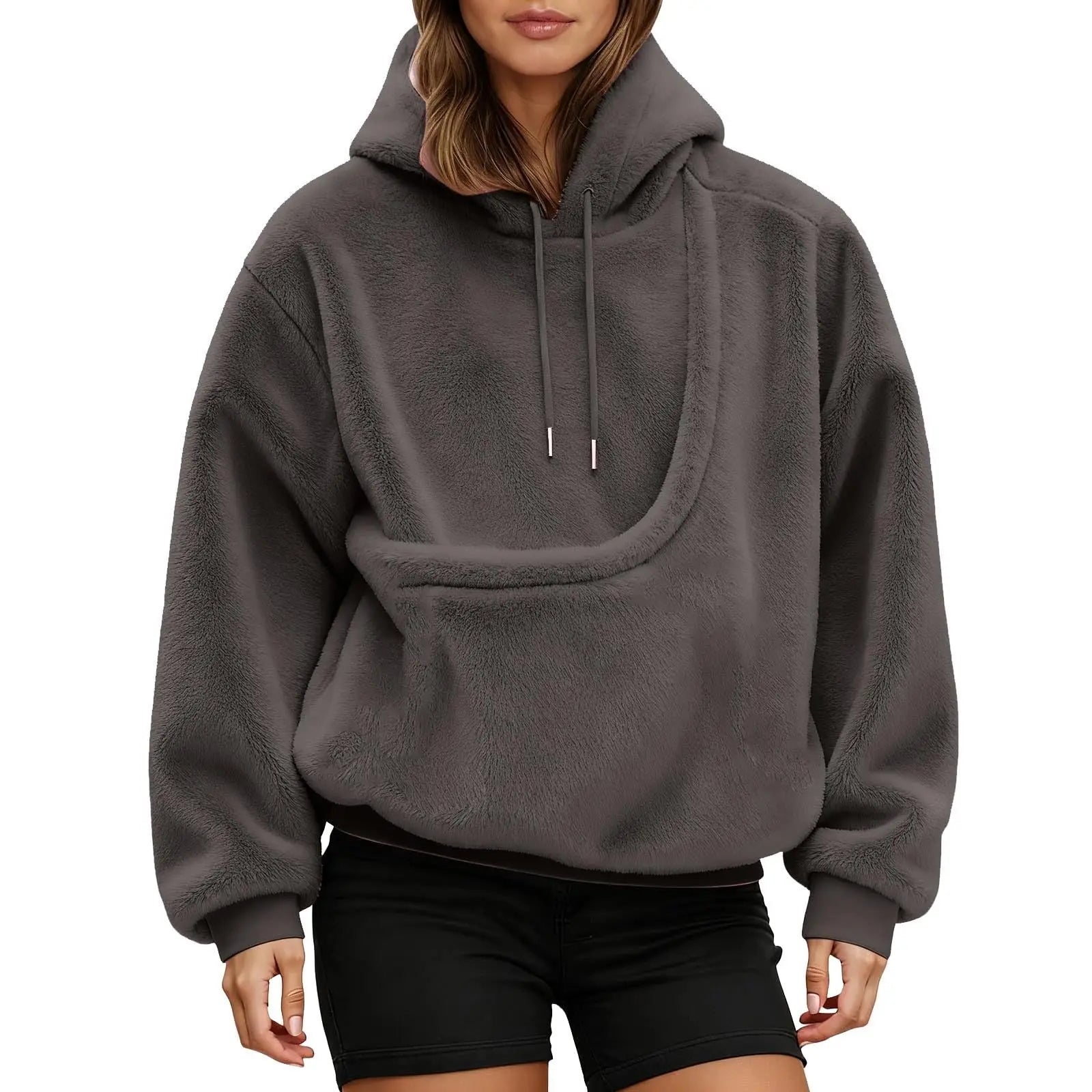 Pet Carrier Hoodie | Unisex Dog & Cat Hoodie with Front Pocket Sweatshirt