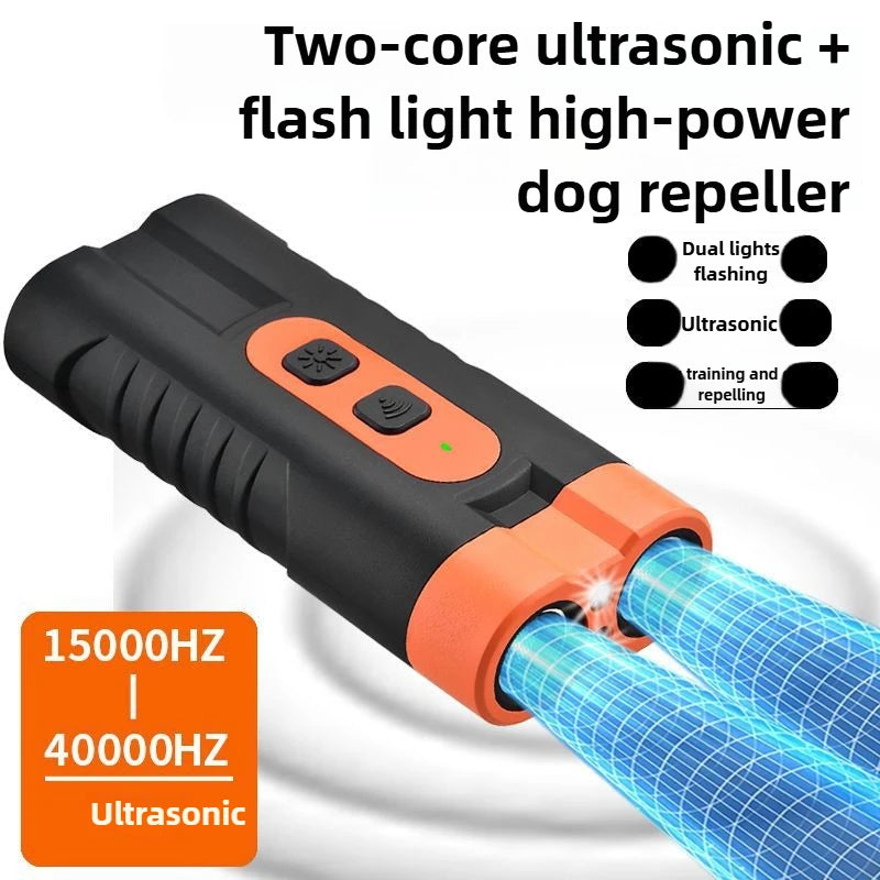 3-in-1 Ultrasonic Dog Repeller & Anti-Barking Trainer – Portable Handheld Pet Behaviour Control Device