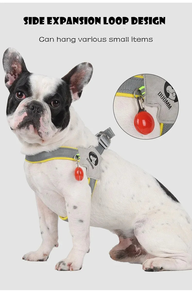No Pull Dog Harness – Breathable Reflective Soft Vest Harness with Handle for Small & Medium Dogs