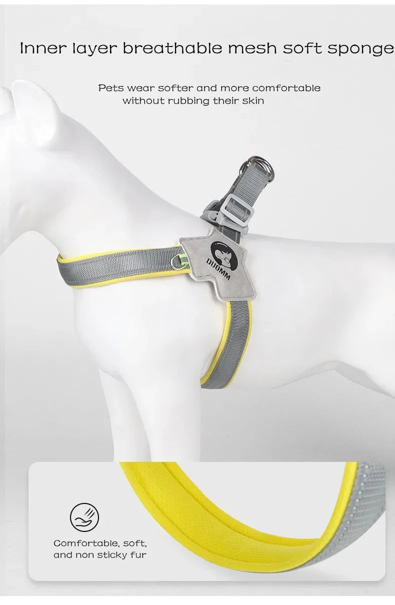No Pull Dog Harness – Breathable Reflective Soft Vest Harness with Handle for Small & Medium Dogs
