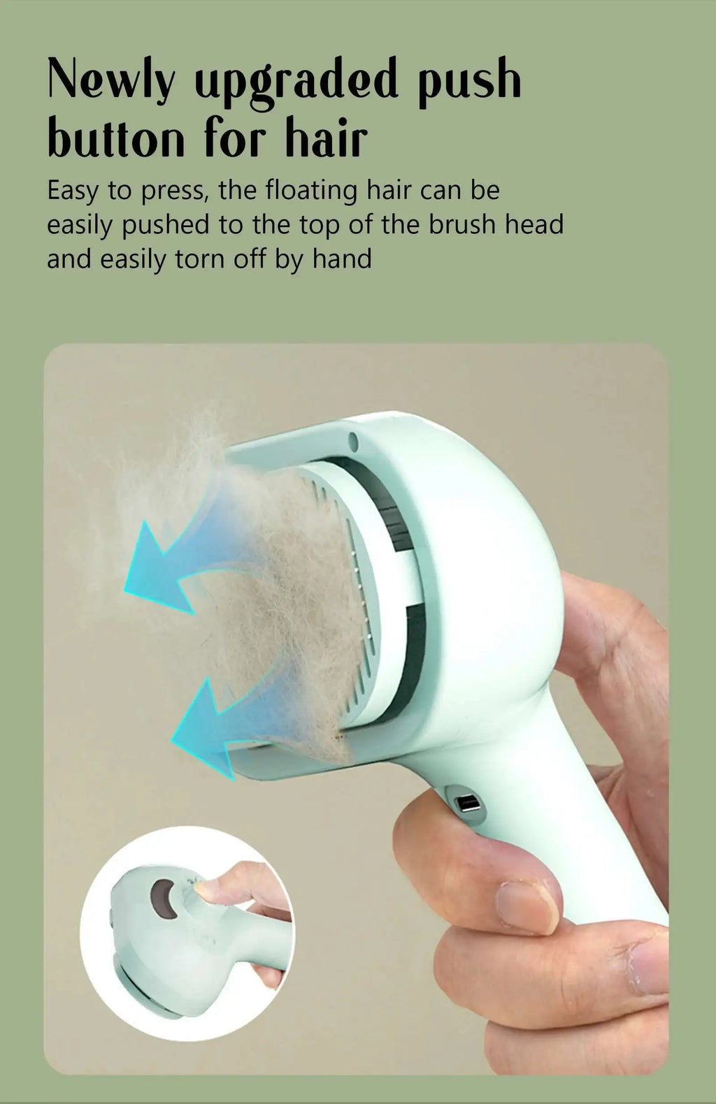 Steam Pet Grooming Brush | 2-in-1 Hair Removal & Massage Comb for Dogs & Cats