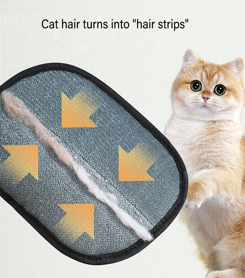 Reusable Pet Hair Removal Gloves | Double-Sided Dog & Cat Fur Remover