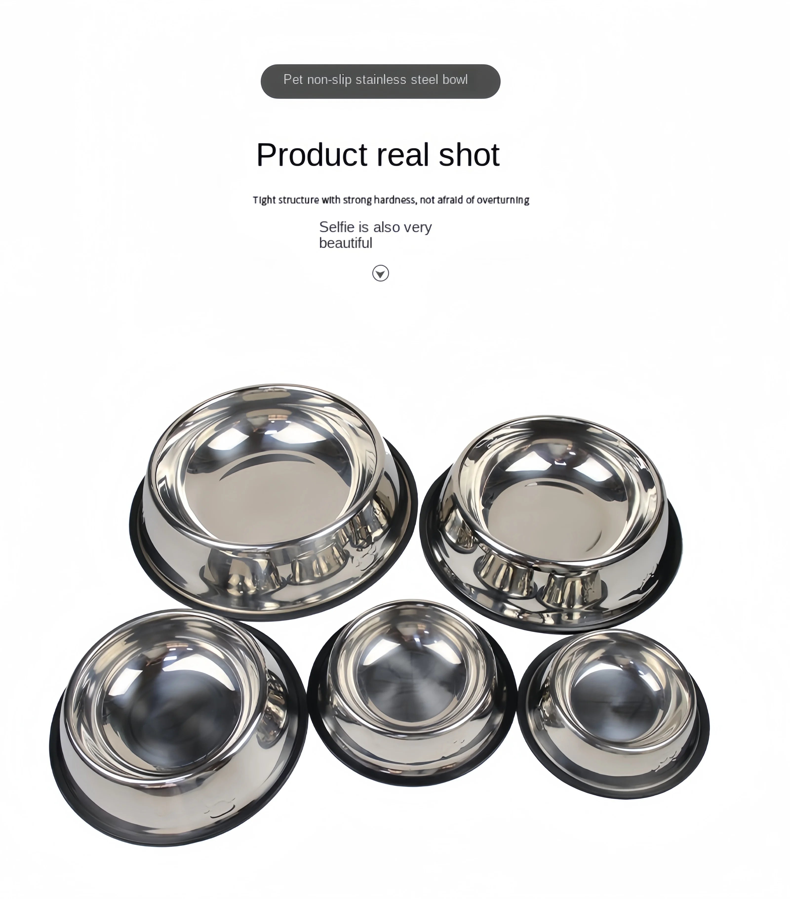 Stainless Steel Pet Bowl | Durable Dog & Cat Feeding & Water Bowl (6 Sizes)