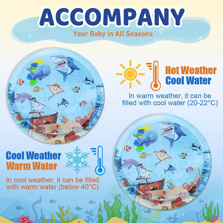Cooling Pet Water Mat | Inflatable Sensory Splash Pad for Dogs & Cats