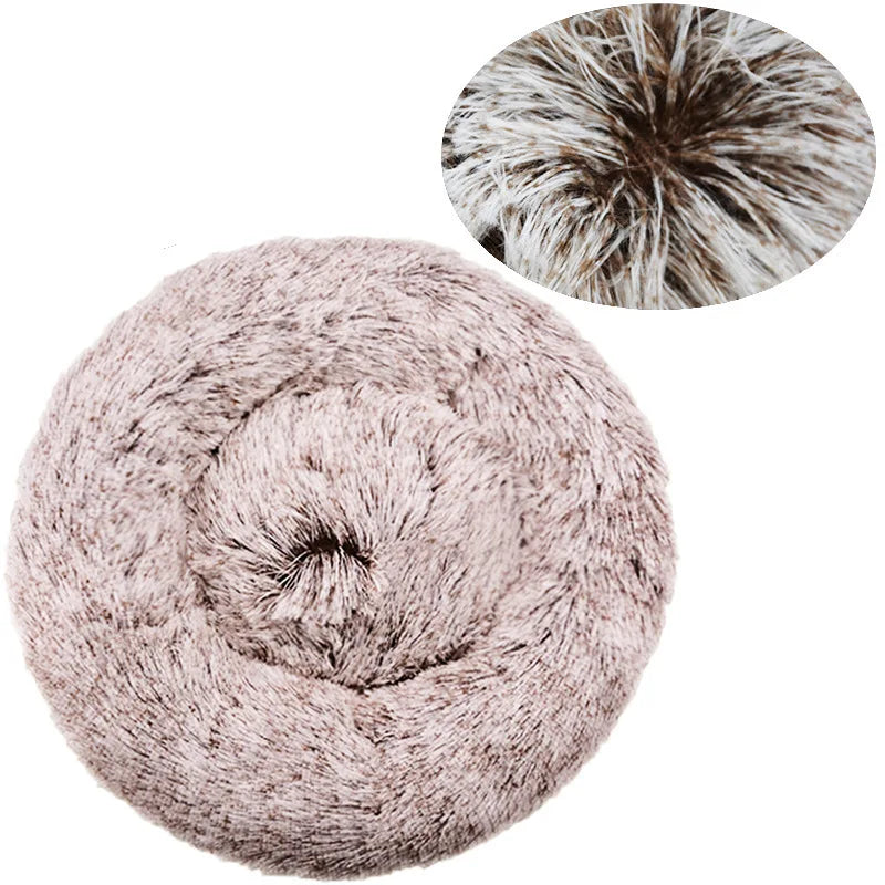 Calming Donut Dog Bed | Super Soft Plush Pet Bed for Small, Medium & Large Dogs
