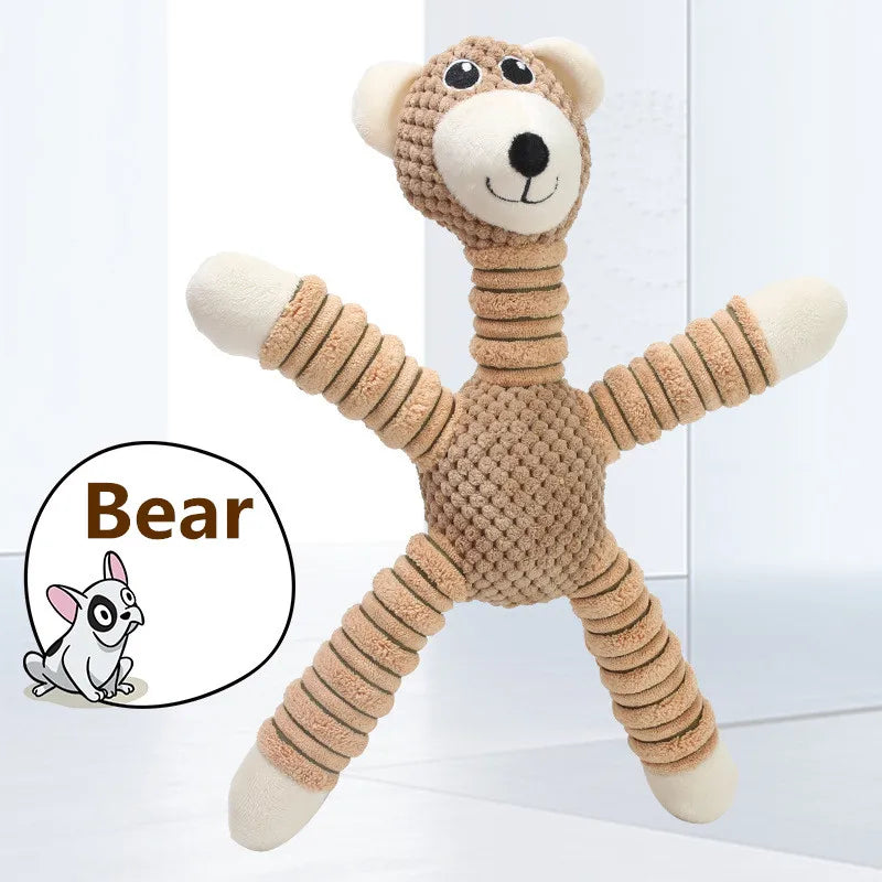 Squeaky Dog Toy | Durable Plush Chew Toy for Dogs (Teeth Cleaning & Training)