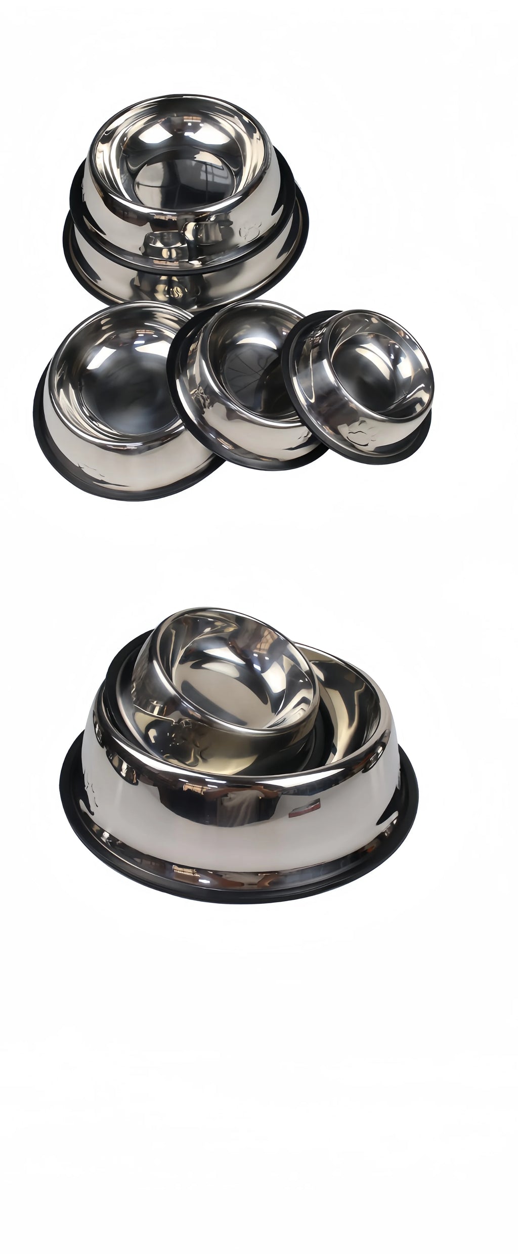 Stainless Steel Pet Bowl | Durable Dog & Cat Feeding & Water Bowl (6 Sizes)