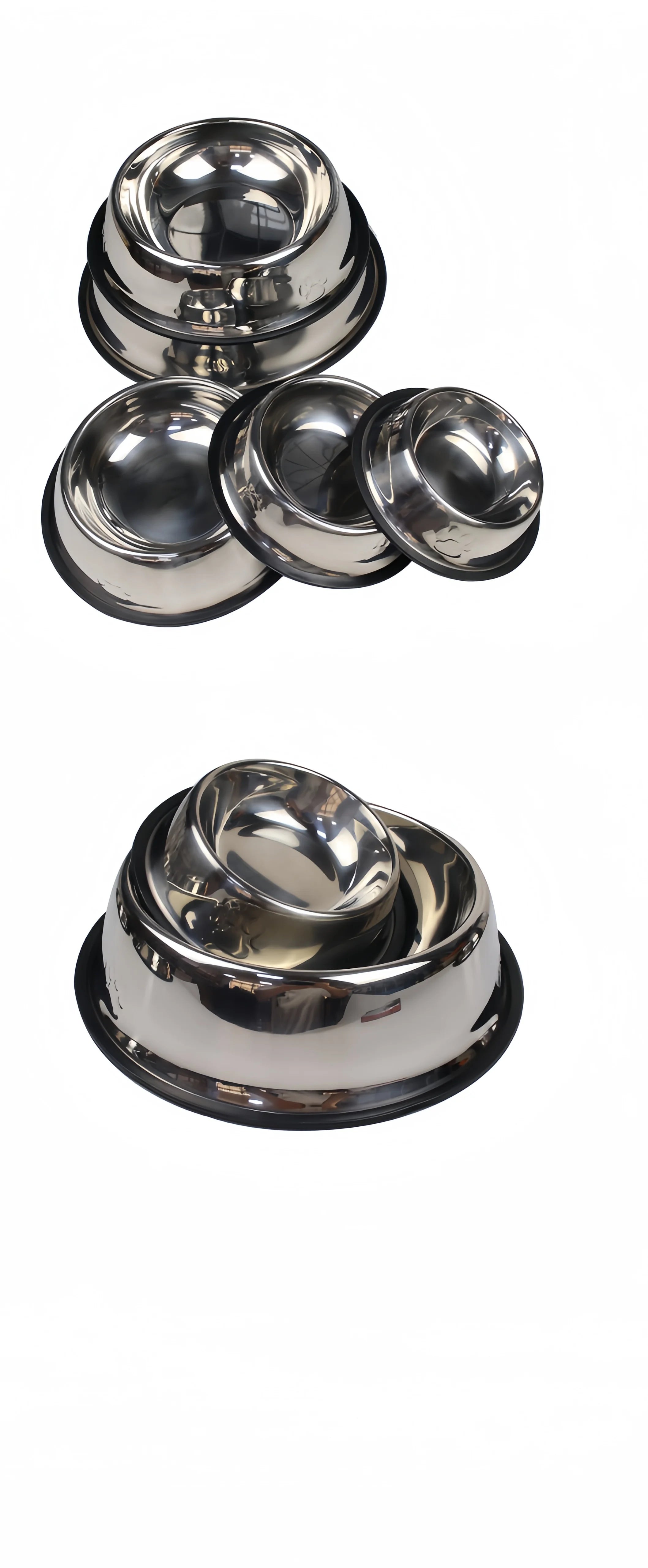 Stainless Steel Pet Bowl | Durable Dog & Cat Feeding & Water Bowl (6 Sizes)