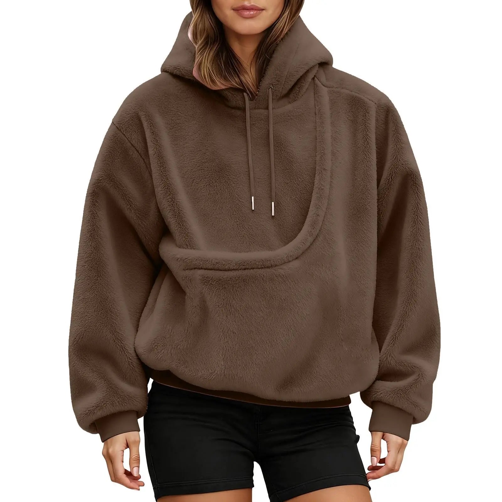 Pet Carrier Hoodie | Unisex Dog & Cat Hoodie with Front Pocket Sweatshirt