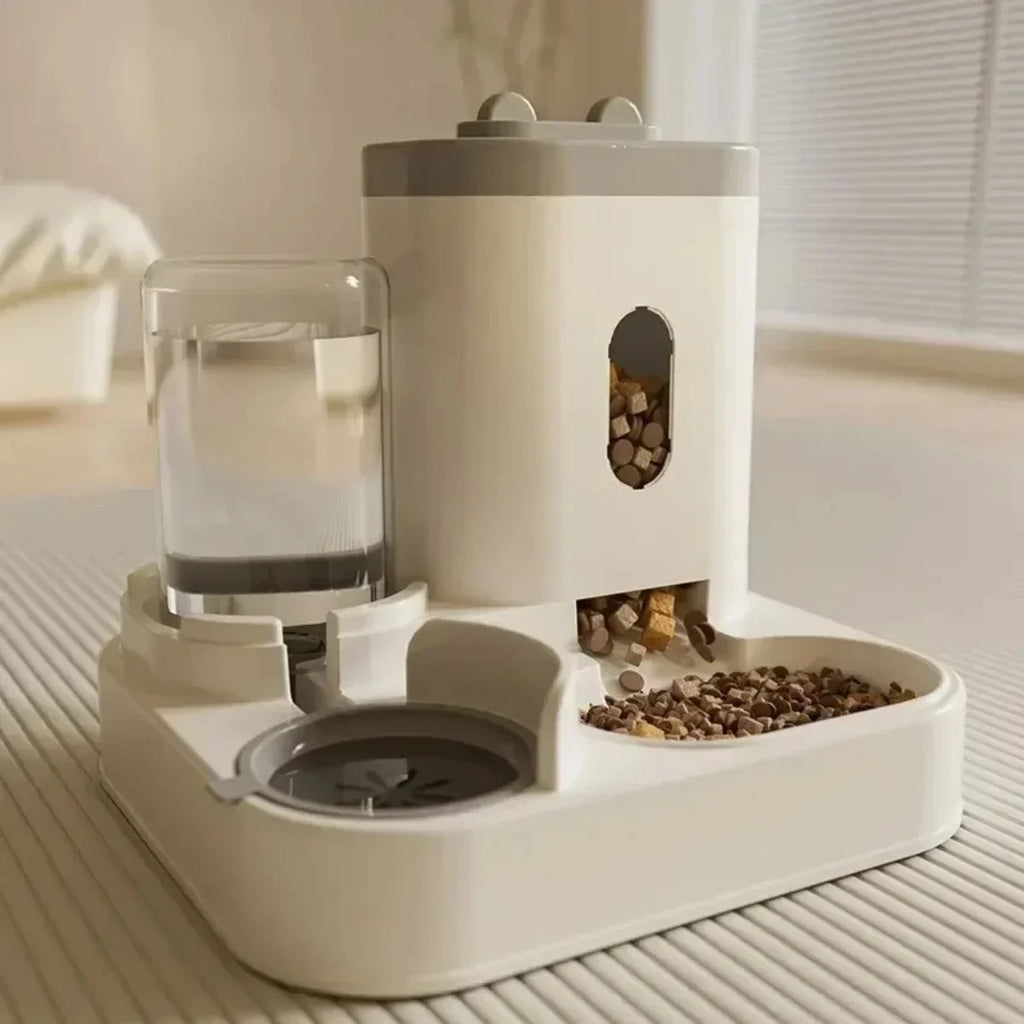 Automatic Pet Feeder & Water Fountain | Large Capacity Dog & Cat Food Dispenser