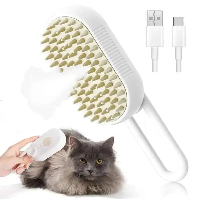 Steam Pet Grooming Brush | 2-in-1 Hair Removal & Massage Comb for Dogs & Cats
