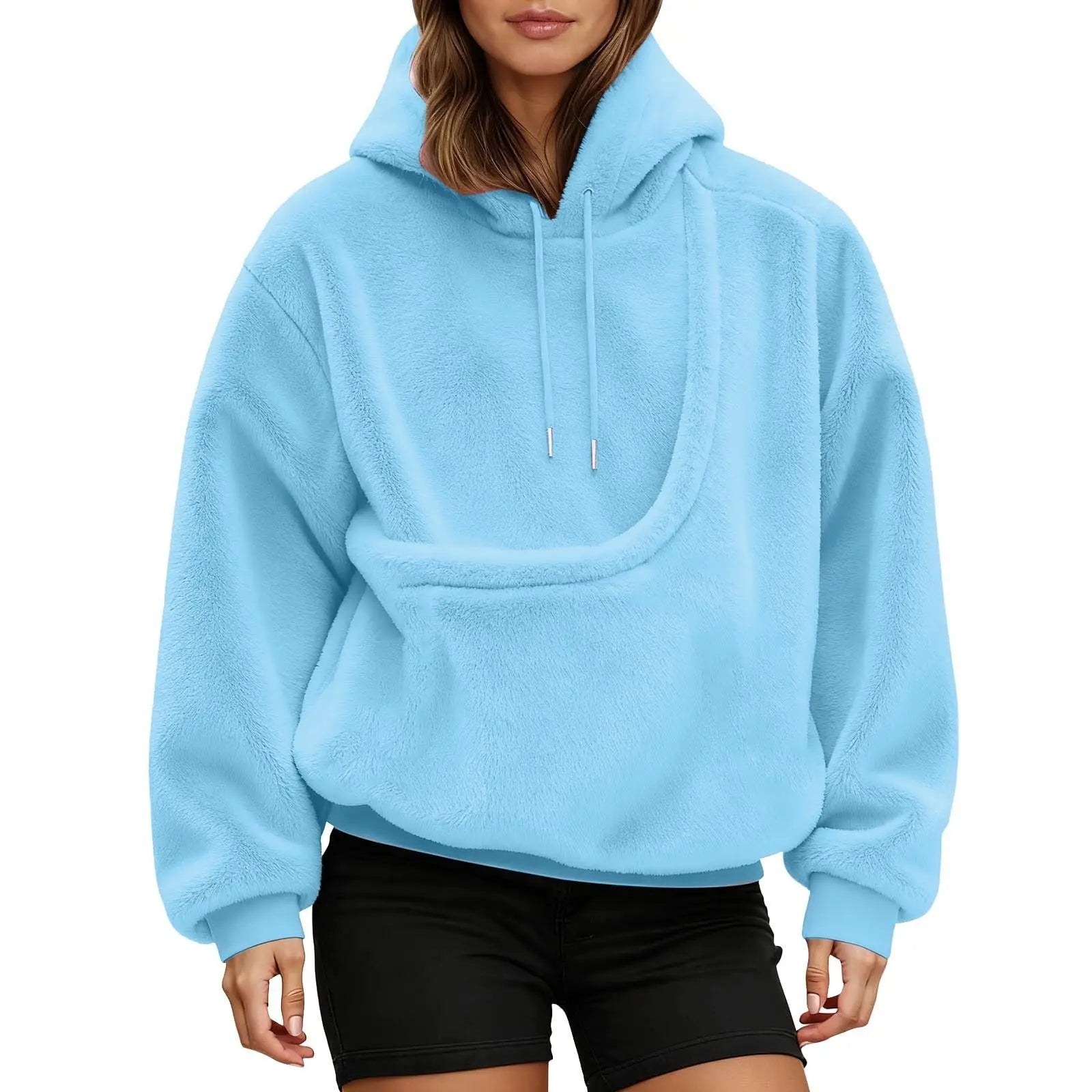 Pet Carrier Hoodie | Unisex Dog & Cat Hoodie with Front Pocket Sweatshirt