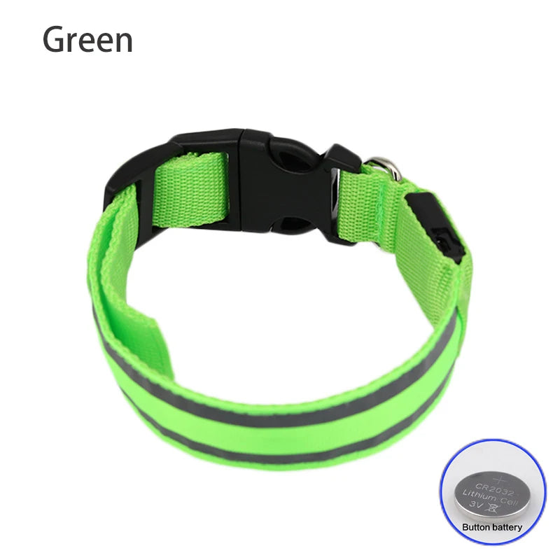 LED Dog Collar | Rechargeable Glow in the Dark Pet Safety Light Collar