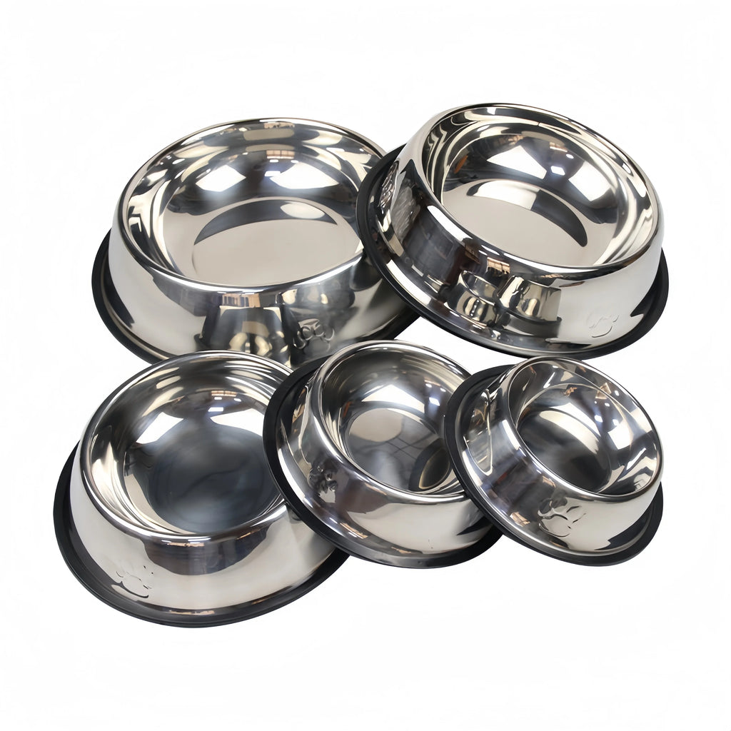 Stainless Steel Pet Bowl | Durable Dog & Cat Feeding & Water Bowl (6 Sizes)