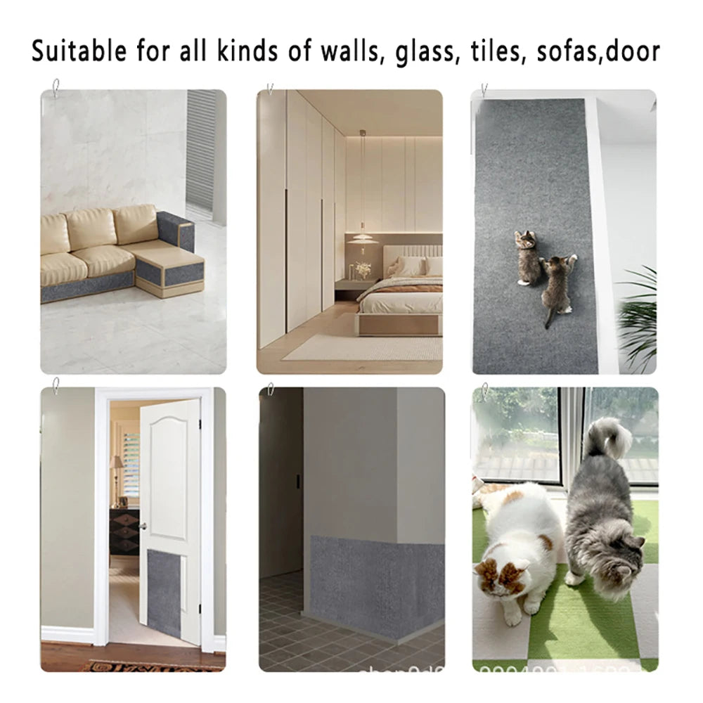 Self-Adhesive Cat Scratching Mat | Trimmable Furniture & Sofa Protector for Cats