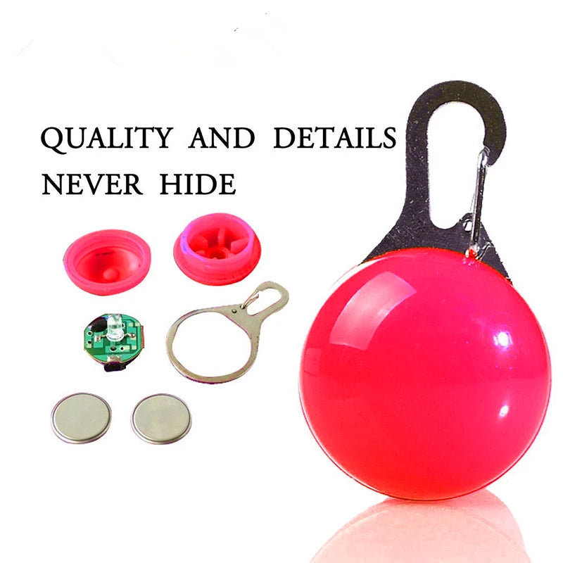 Luxury LED Dog Collar | USB Rechargeable Glow Light Safety Collar with Pendant