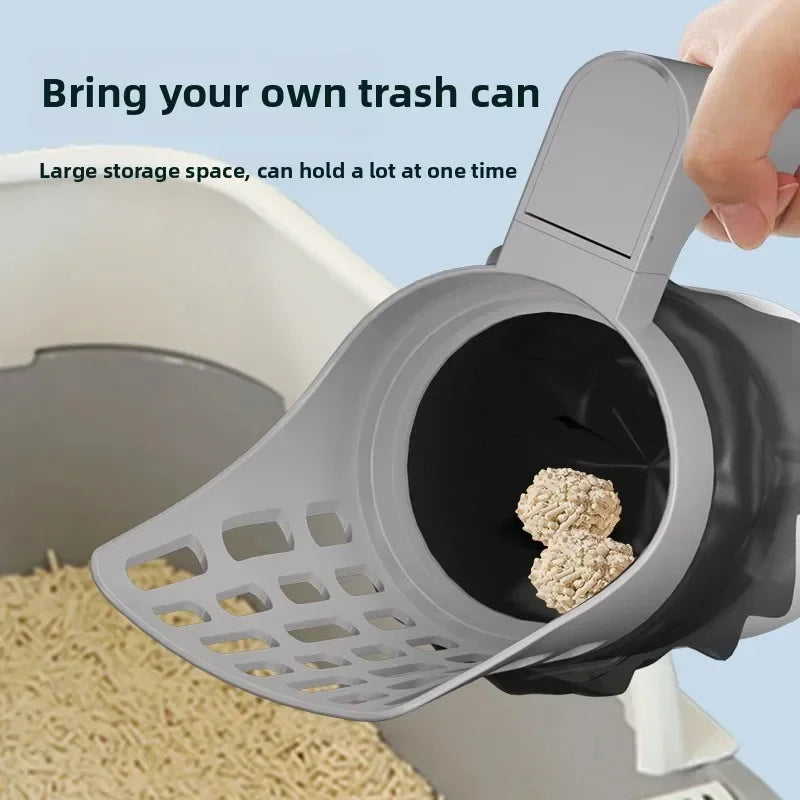Self Cleaning Cat Litter Scoop with Refill Bags – Easy Clean Pet Waste Picker Tool for Litter Boxes