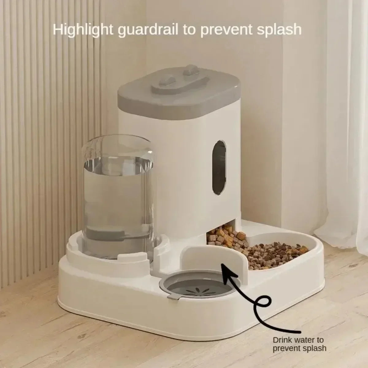 Automatic Pet Feeder & Water Fountain | Large Capacity Dog & Cat Food Dispenser