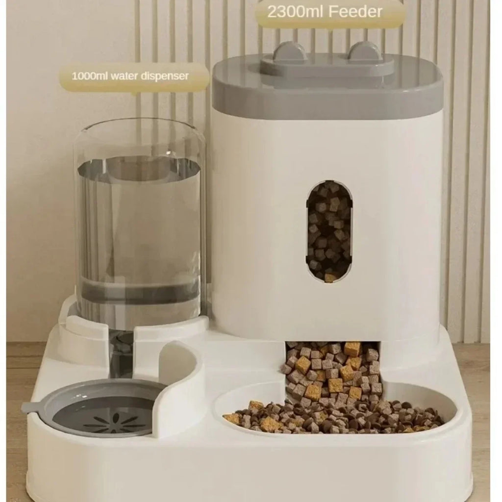 Automatic Pet Feeder & Water Fountain | Large Capacity Dog & Cat Food Dispenser