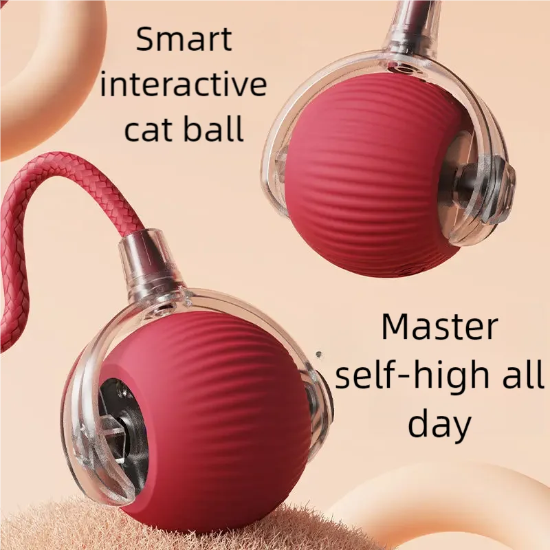 Automatic Pet Toy Ball | Rechargeable Interactive Rolling Ball for Cats & Dogs