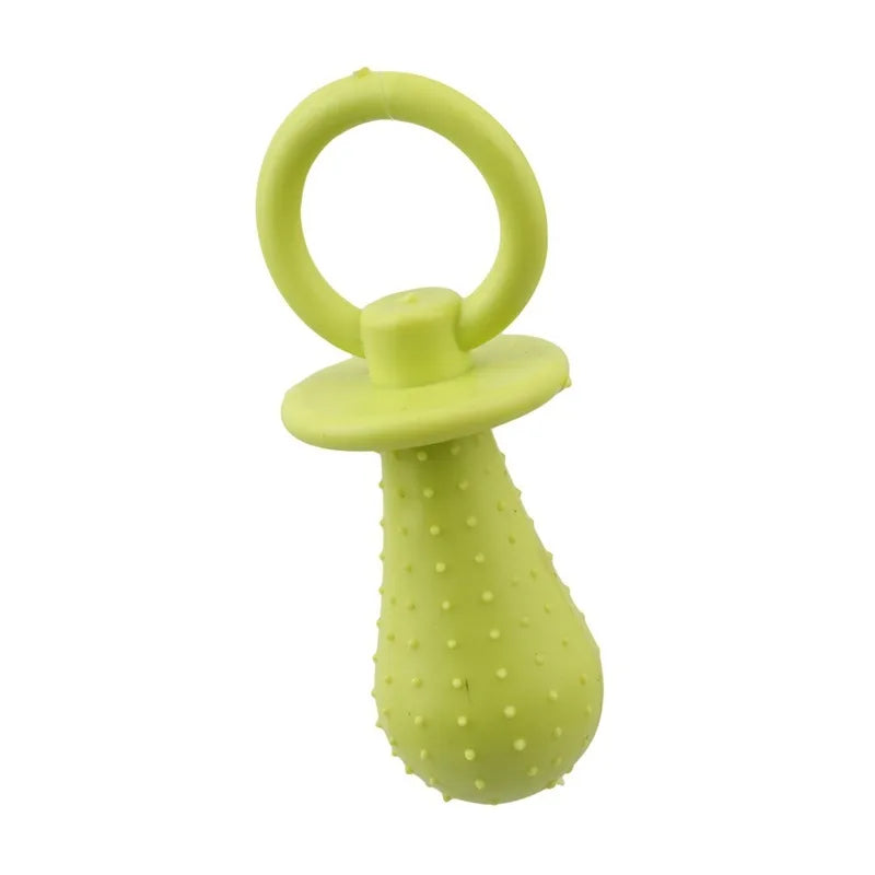 Dog Chew Pacifier Toy | Interactive Rubber Dental Cleaning Toy for Puppies & Dogs