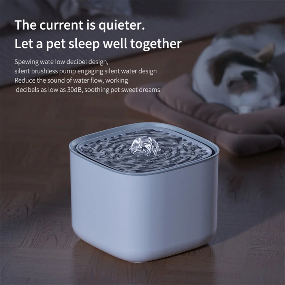 3L Ultra Quiet Cat Water Fountain – Automatic Pet Drinking Dispenser with Filter System for Cats & Dogs