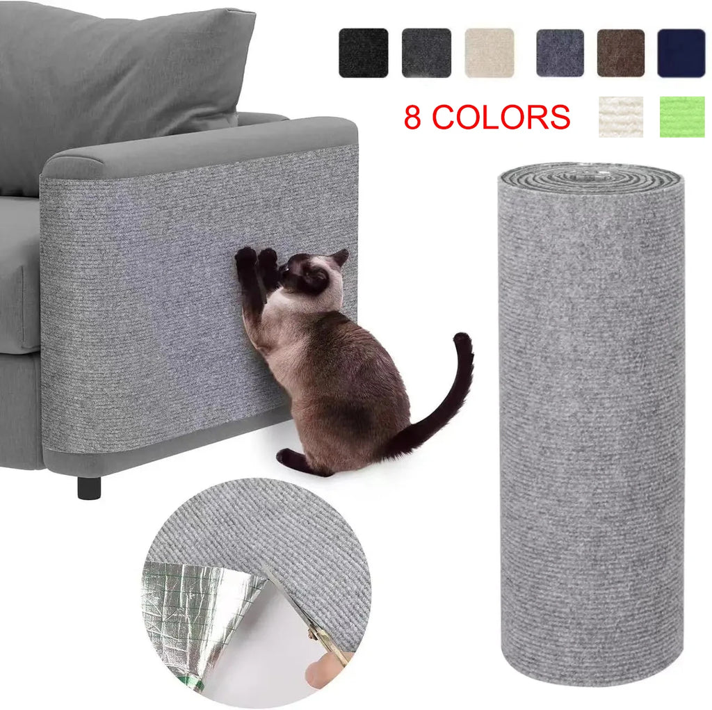 Self-Adhesive Cat Scratching Mat | Trimmable Furniture & Sofa Protector for Cats