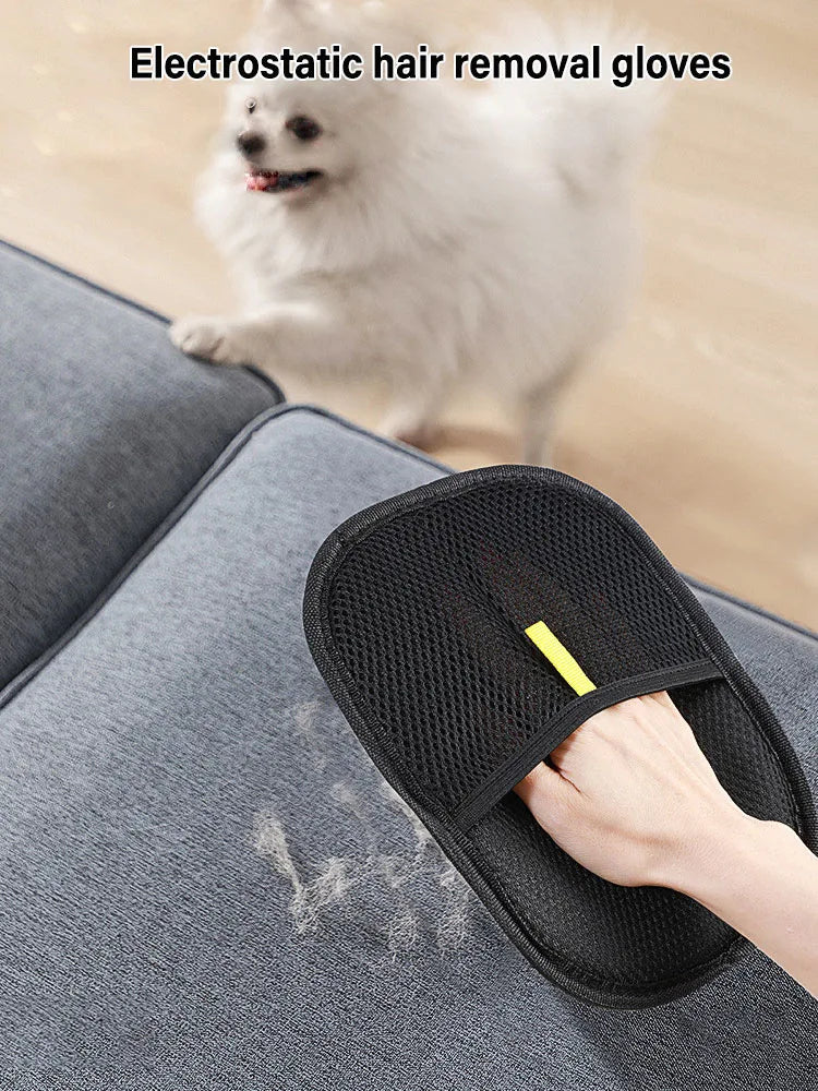 Reusable Pet Hair Removal Gloves | Double-Sided Dog & Cat Fur Remover