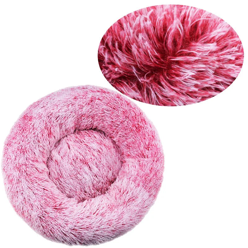 Calming Donut Dog Bed | Super Soft Plush Pet Bed for Small, Medium & Large Dogs