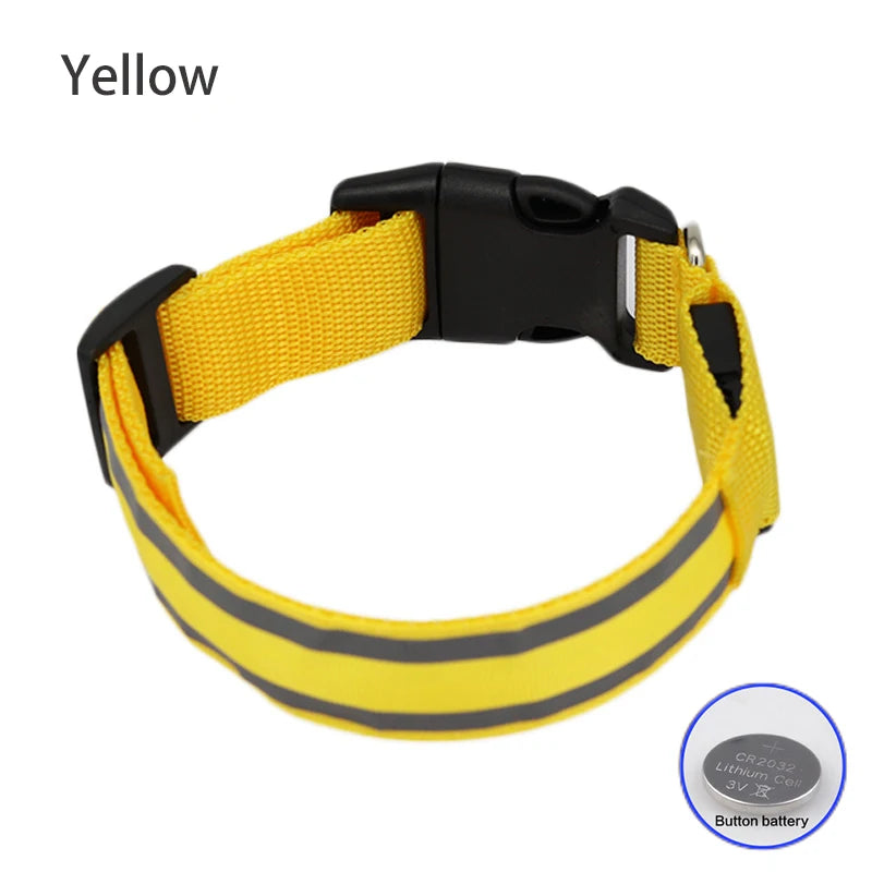 LED Dog Collar | Rechargeable Glow in the Dark Pet Safety Light Collar