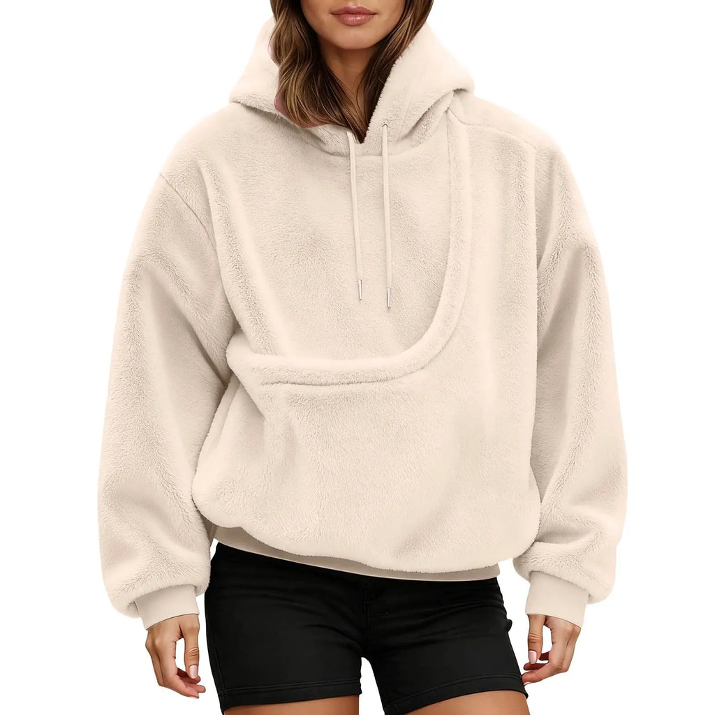 Pet Carrier Hoodie | Unisex Dog & Cat Hoodie with Front Pocket Sweatshirt