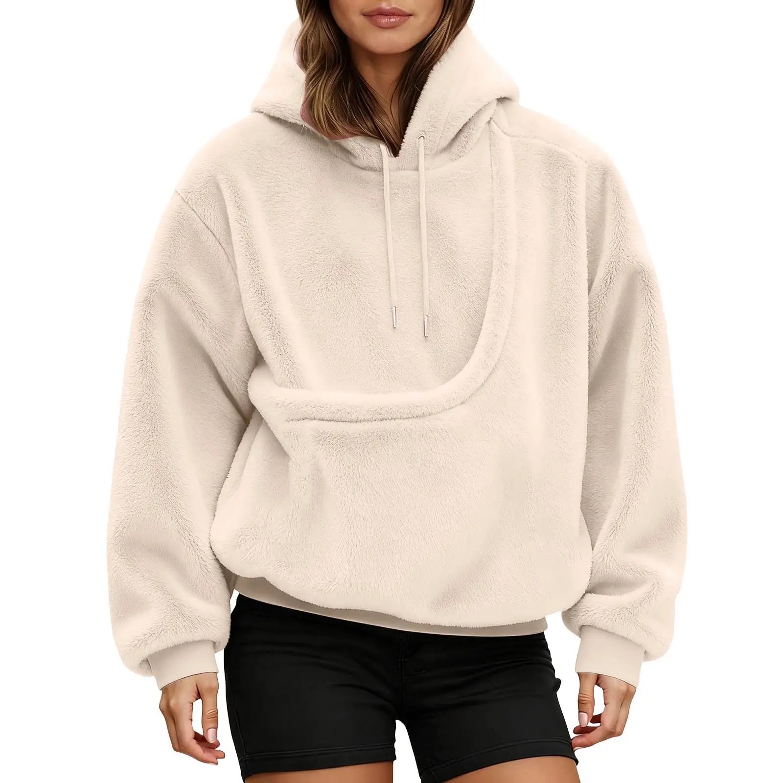 Pet Carrier Hoodie | Unisex Dog & Cat Hoodie with Front Pocket Sweatshirt