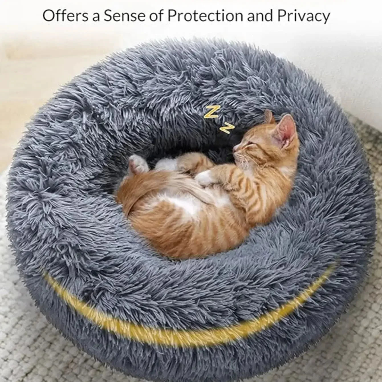 Calming Donut Dog Bed | Super Soft Plush Pet Bed for Small, Medium & Large Dogs