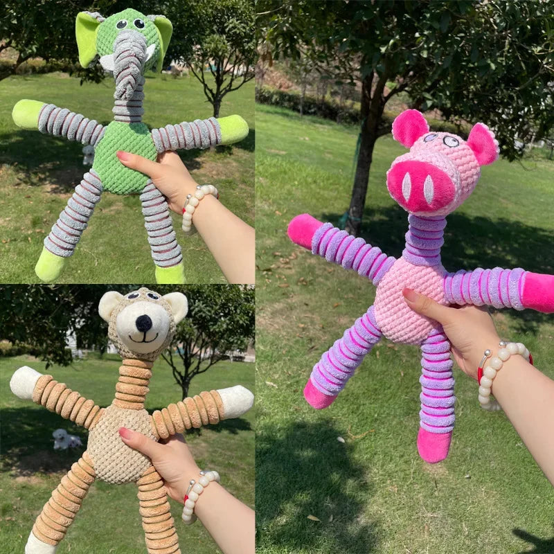 Squeaky Dog Toy | Durable Plush Chew Toy for Dogs (Teeth Cleaning & Training)