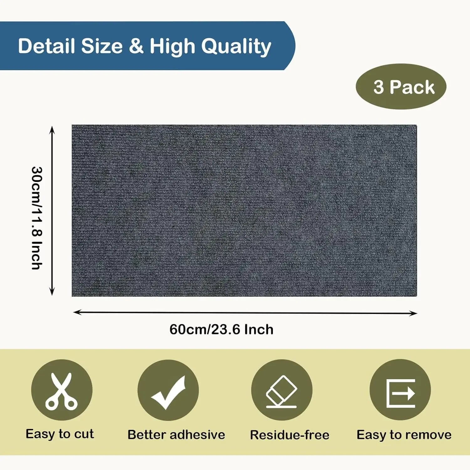 Self-Adhesive Cat Scratching Mat | Trimmable Furniture & Sofa Protector for Cats